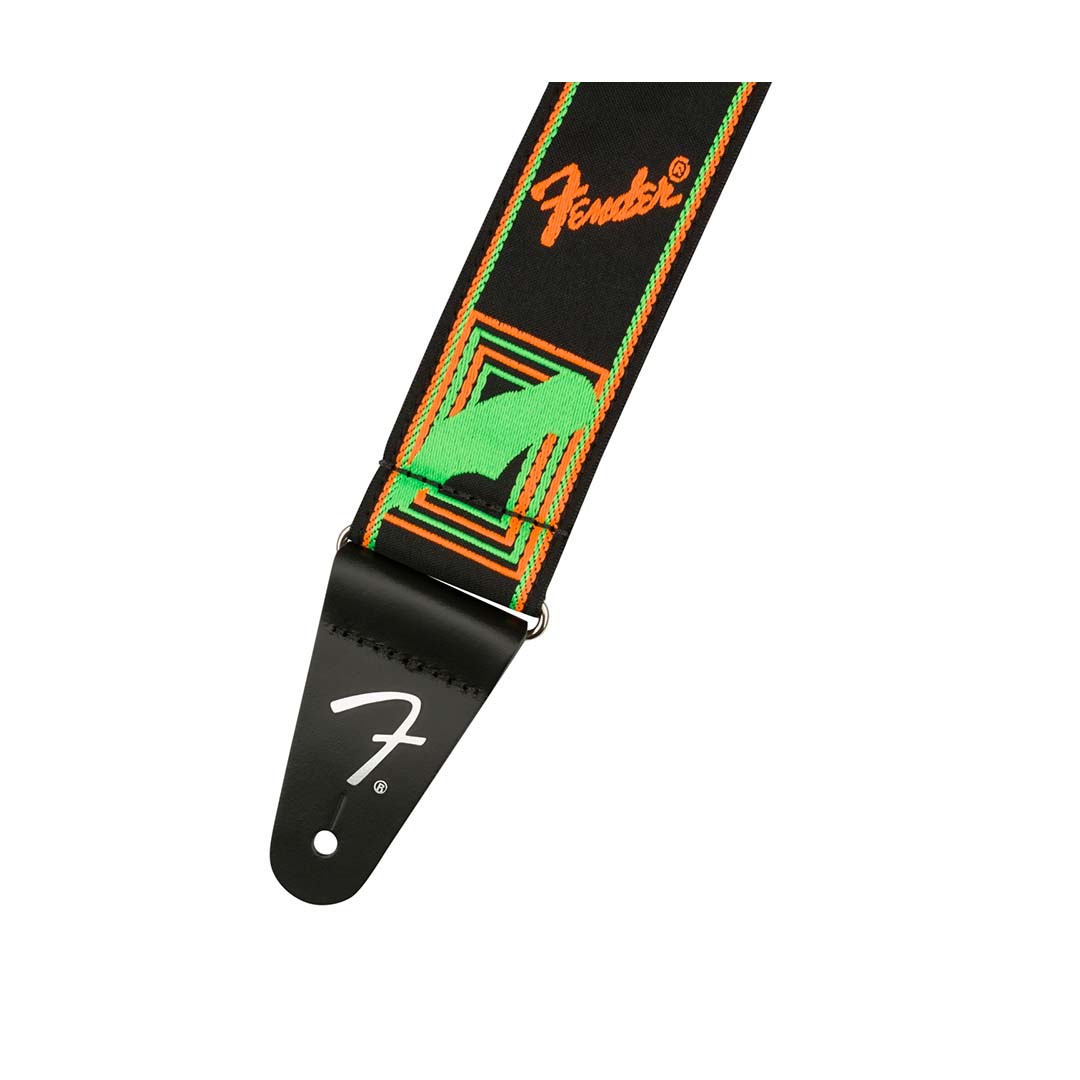 Neon Monogrammed Strap, Green and Orange, 2" - Image 2