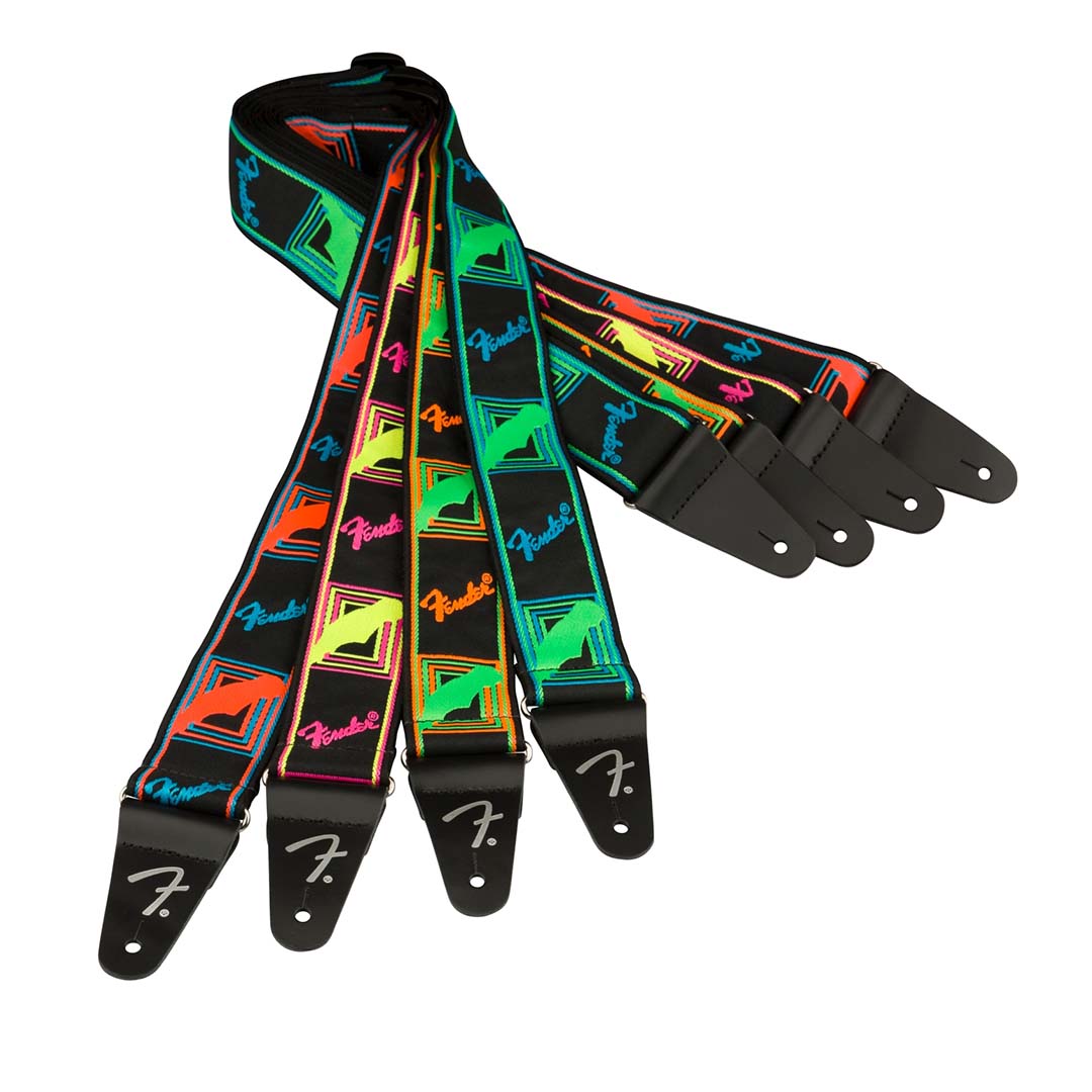 Neon Monogrammed Strap, Blue and Green, 2" - Image 3