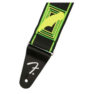 Neon Monogrammed Strap, Green and Yellow, 2"