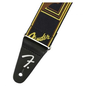 WeighLess™ Monogram Strap, Black/Yellow/Brown, 2"