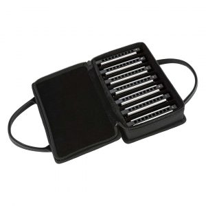 Blues Deluxe Harmonica, Pack of 7, with Case