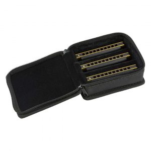 Blues DeVille Harmonica, Pack of 3, with Case