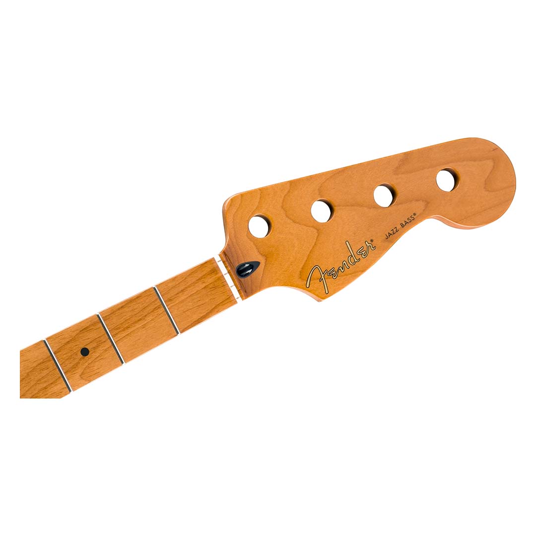 Roasted Maple Jazz Bass Neck, 20 Medium Jumbo Frets, 9.5", Maple, C Shape - Image 2