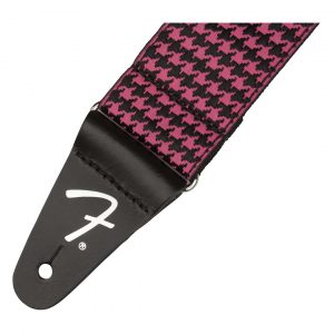 Houndstooth Jacquard Strap, Pink, 2"