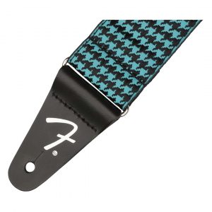 Houndstooth Jacquard Strap, Teal, 2"