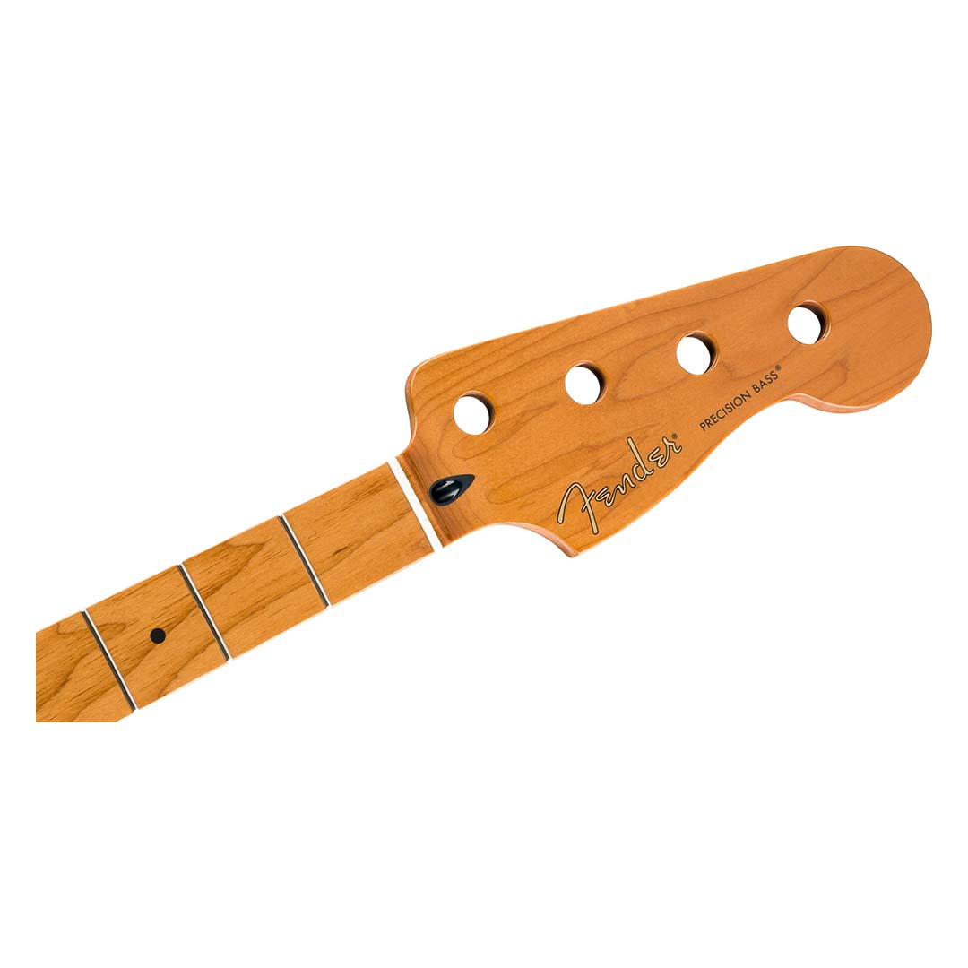 Roasted Maple Precision Bass Neck, 20 Medium Jumbo Frets, 9.5", Maple, C Shape - Image 2