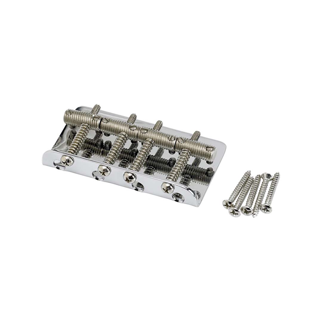 Pure Vintage Bass Bridge Assembly, Nickel/Chrome
