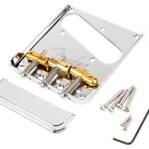 3-Saddle Top-Load/String-Through Tele® Bridge with Compensated Brass “Bullet” Saddles