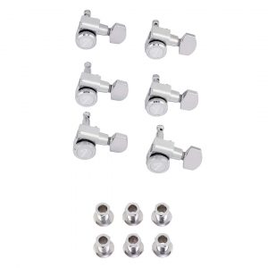 Locking Stratocaster®/Telecaster® Staggered Tuning Machines (Polished Chrome) (6)