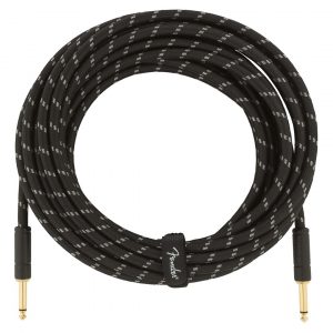 Deluxe Series Instrument Cable, Straight/Straight, 25', Black Tweed