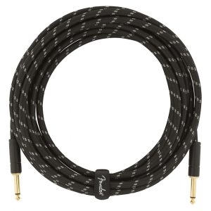 Deluxe Series Instrument Cable, Straight/Straight, 18.6', Black Tweed