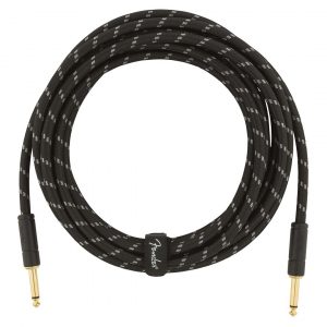 Deluxe Series Instrument Cable, Straight/Straight, 15', Black Tweed