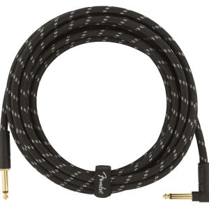 Deluxe Series Instrument Cable, Straight/Angle, 15' Black Tweed