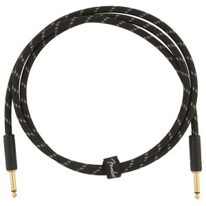 Deluxe Series Instruments Cable, Straight/Straight, 5', Black Tweed