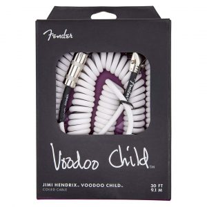 Hendrix™ Voodoo Child™ Coil Instrument Cable, Straight/Angle, 30', White