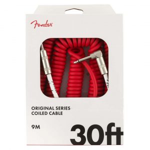 Original Series Coil Cable, Straight-Angle, 30', Fiesta Red