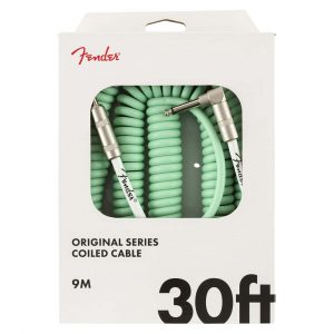 Original Series Coil Cable, Straight-Angle, 30', Surf Green