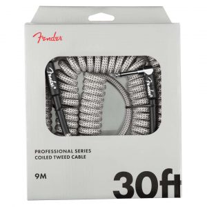 Professional Series Coil Cable, 30', White Tweed