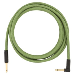 Festival Instrument Cable, Straight/Angle, 10', Pure Hemp, Green