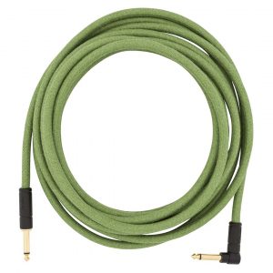 Festival Instrument Cable, Straight/Angle, 18.6', Pure Hemp, Green