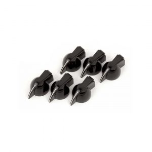 Pure Vintage Black "Chicken Head" Amplifier Knobs, (6)