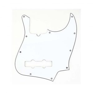Pickguard, Jazz Bass®, 10-Hole Mount (with Truss Rod Notch), W/B/W, 3-Ply