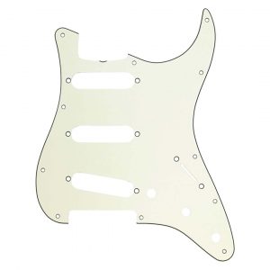 Pickguard, Stratocaster® S/S/S, 11-Hole Vintage Mount (with Truss Rod Notch), Mint Green, 3-Ply