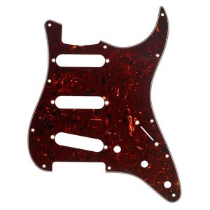 Pickguard, Stratocaster® S/S/S,  (with Truss Rod Notch), 11-Hole Vintage Mount, Tortoise Shell, 4-Ply