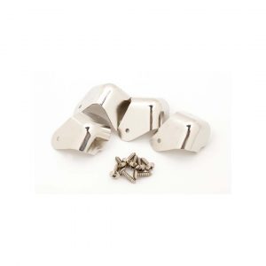 Pure Vintage 2-Screw Mount Amplifier Corners, (4), Nickel