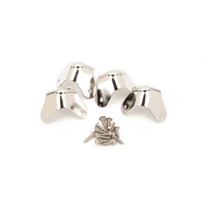 Pure Vintage 3-Screw Mount Amplifier Corners, (4), Nickel