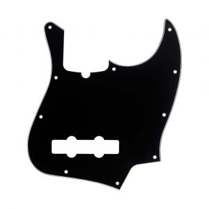 Pickguard, Jazz Bass®, 10-Hole Mount (with Truss Rod Notch), B/W/B, 3-Ply