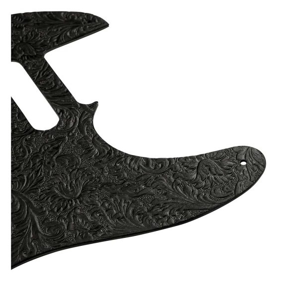 Waylon Jennings Leather Telecaster Pickguard, Black - Image 2