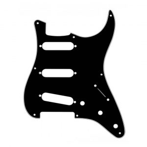 Pickguard, Stratocaster® S/S/S, 8-Hole Mount, Black, 3-Ply