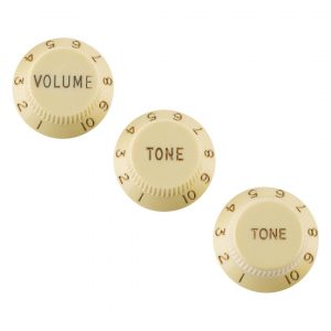 Stratocaster® Knobs, Aged White (Volume, Tone, Tone) (3) Left-Handed