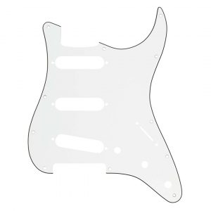 Pickguard, Stratocaster® S/S/S, 11-Hole Mount, Parchment P/B/P, 3-Ply