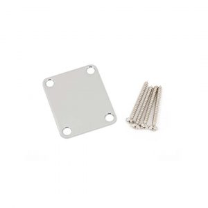 4-Bolt Vintage-Style Neck Plate "Plain" (No Serial Number or Logo) (Chrome)