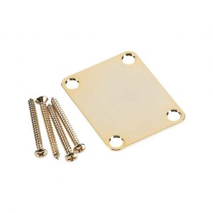 4-Bolt Vintage Neck Plate "Plain" (No Serial Number or Logo) (Gold)