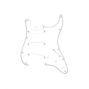 Pickguard, Stratocaster® S/S/S, 11-Hole Vintage Mount (with Truss Rod Notch), White, 3-Ply
