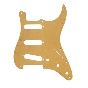 Pickguard, Stratocaster® S/S/S, 11-Hole Mount, Gold Anodized Aluminum, 1-Ply