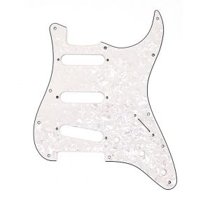 Pickguard, Stratocaster® S/S/S, 11-Hole Mount, White Pearl, 4-Ply
