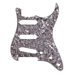 Pickguard, Stratocaster® S/S/S, 11-Hole Mount, Black Pearl, 4-Ply