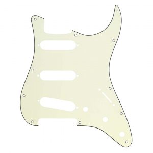 Pickguard, Stratocaster® S/S/S, 11-Hole Mount, Mint Green MG/B/MG 3-Ply