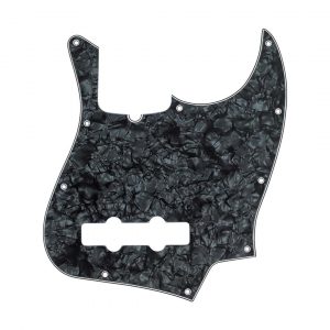 Pickguard, Jazz Bass®, 10-Hole Mount, Black Pearl, 4-Ply