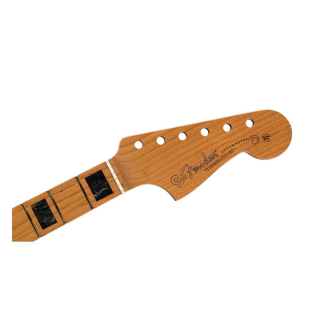 Roasted Jazzmaster Neck, Block Inlays, 22 Medium Jumbo Frets, 9.5" Radius, Maple Modern C Shape - Image 2
