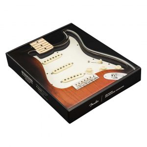 Pre-Wired Strat Pickguard, Custom Shop Fat 50's SSS, Parchment 11 Hole PG