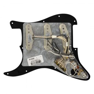Pre-Wired Strat Pickguard, Custom Shop Custom '69 SSS, Black 11 Hole PG