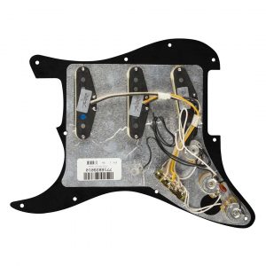 Pre-Wired Strat Pickguard, Custom Shop Texas Special SSS, Black 11 Hole PG