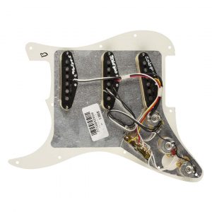 Pre-Wired Strat Pickguard, Tex-Mex SSS, Parchment 11 Hole PG