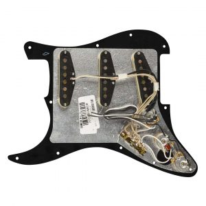 Pre-Wired Strat Pickguard, Original '57/'62 SSS, Black 11 Hole PG