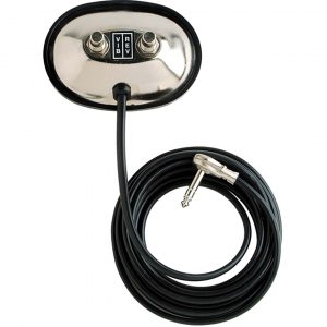 2-Button Vintage-Style Footswitch: Vibrato / Reverb On/Off with 1/4" Jack